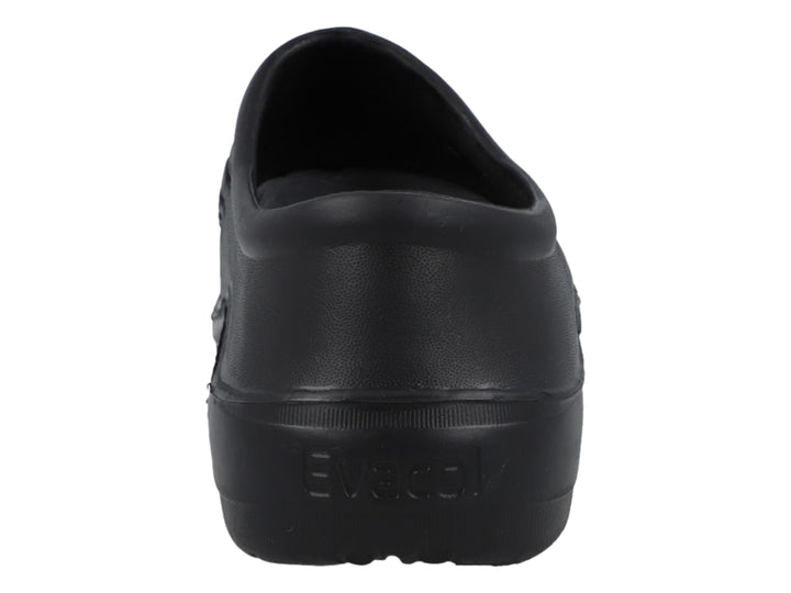 Zueco EVACOL 80 de color negro, diseño cerrado y ergonómico con acabado mate.