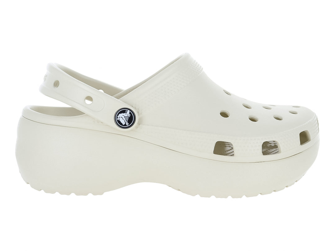 Sandalias Crocs Classic Platform Clog Color Bone para Mujer
