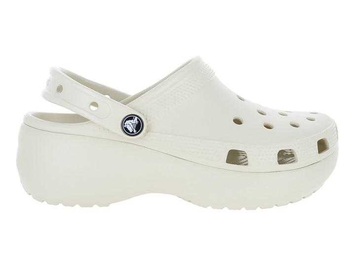Sandalias Crocs Classic Platform Clog Color Bone para Mujer