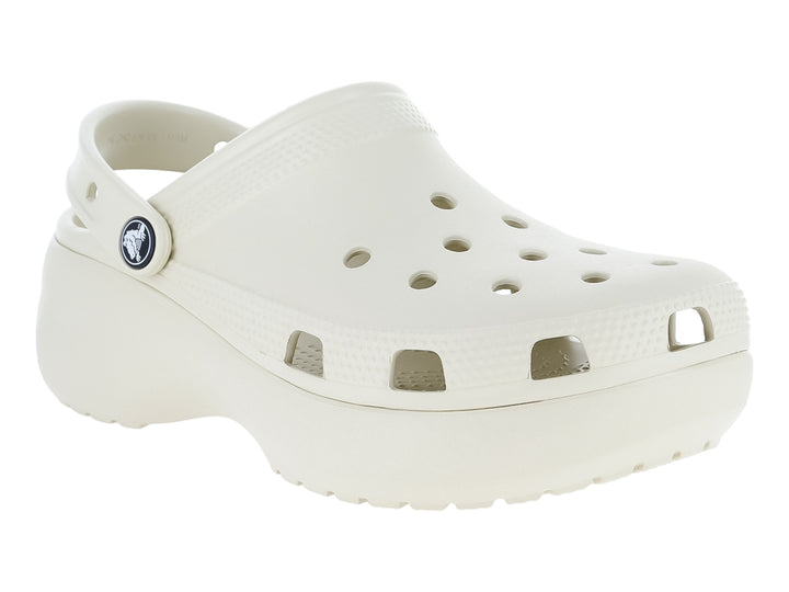 Sandalias Crocs Classic Platform Clog Color Bone para Mujer
