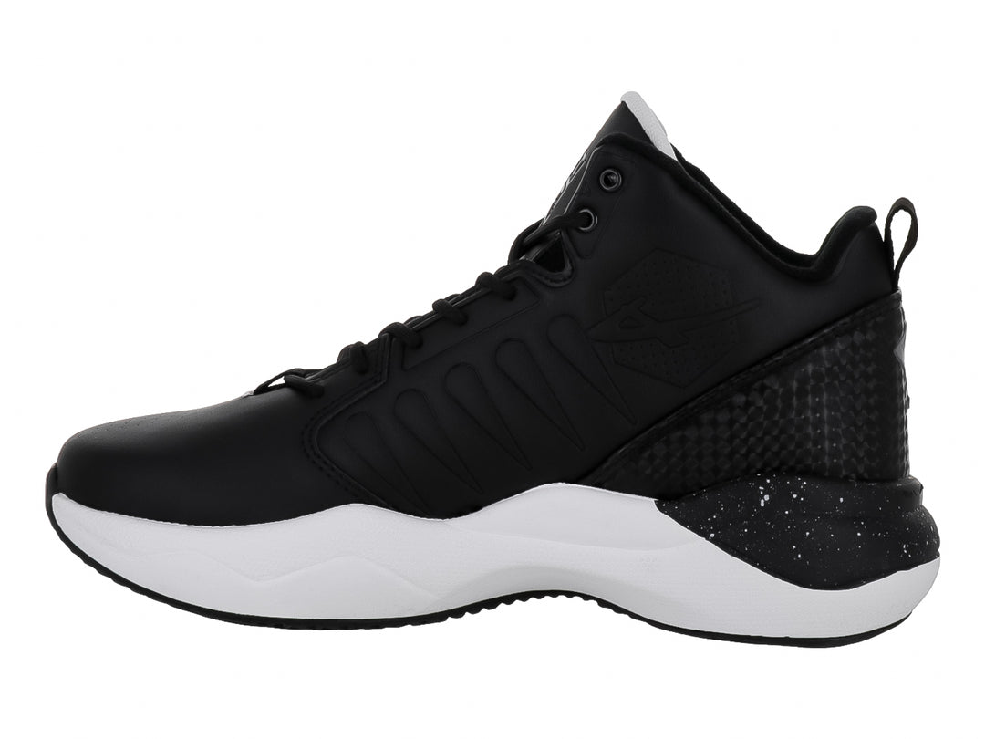 Tenis de baloncesto Pontiac AXL en color negro con suela y detalles decorativos en blanco.