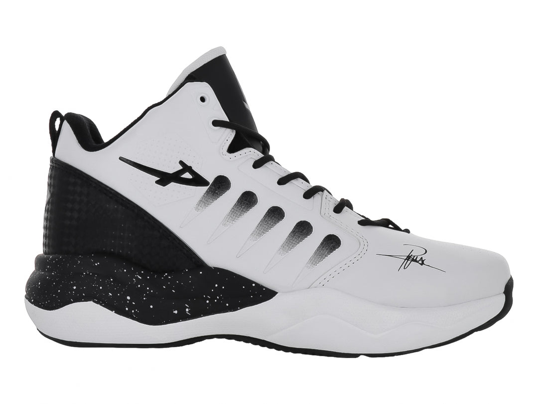Tenis de baloncesto PONTIAC AXL color blanco con detalles negros y suela blanca.