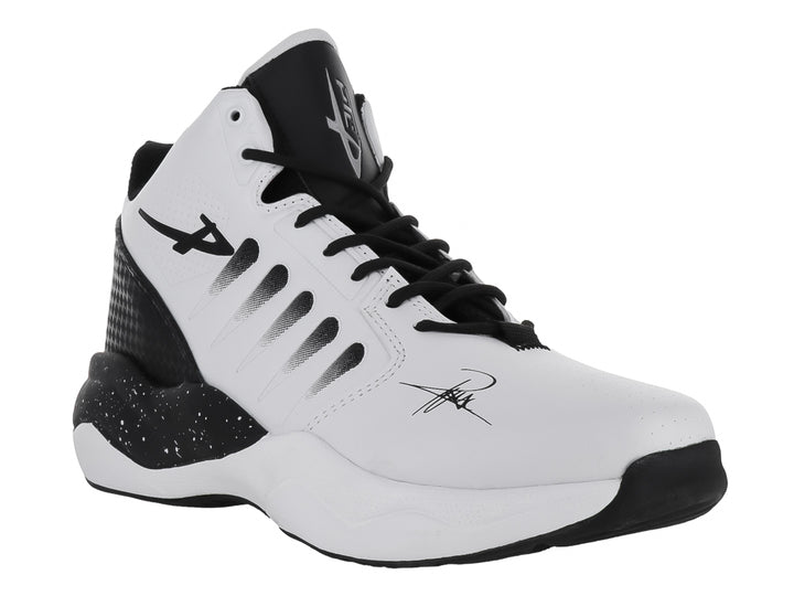Tenis de baloncesto PONTIAC AXL color blanco con detalles negros y suela blanca.