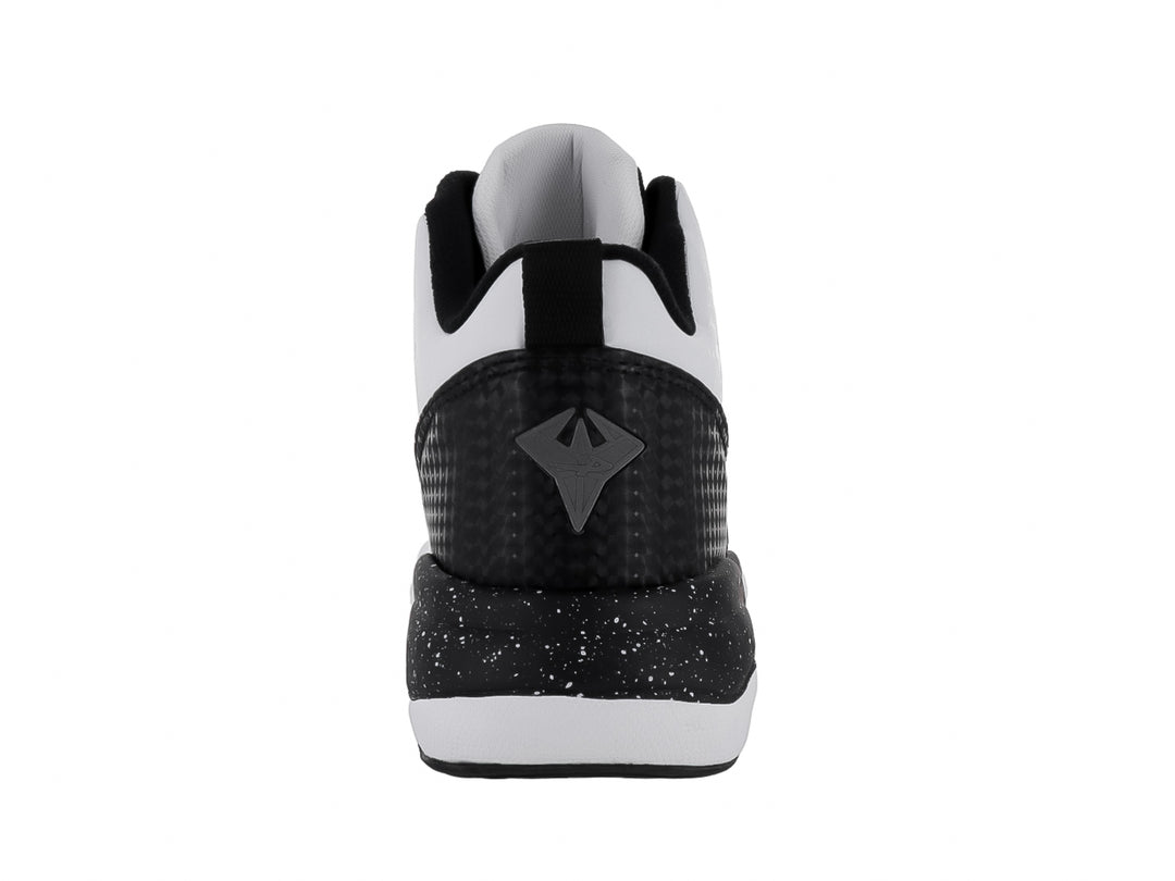 Tenis de baloncesto PONTIAC AXL color blanco con detalles negros y suela blanca.