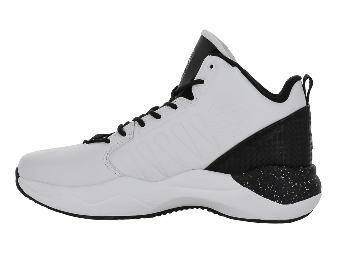 Tenis de baloncesto PONTIAC AXL color blanco con detalles negros y suela blanca.