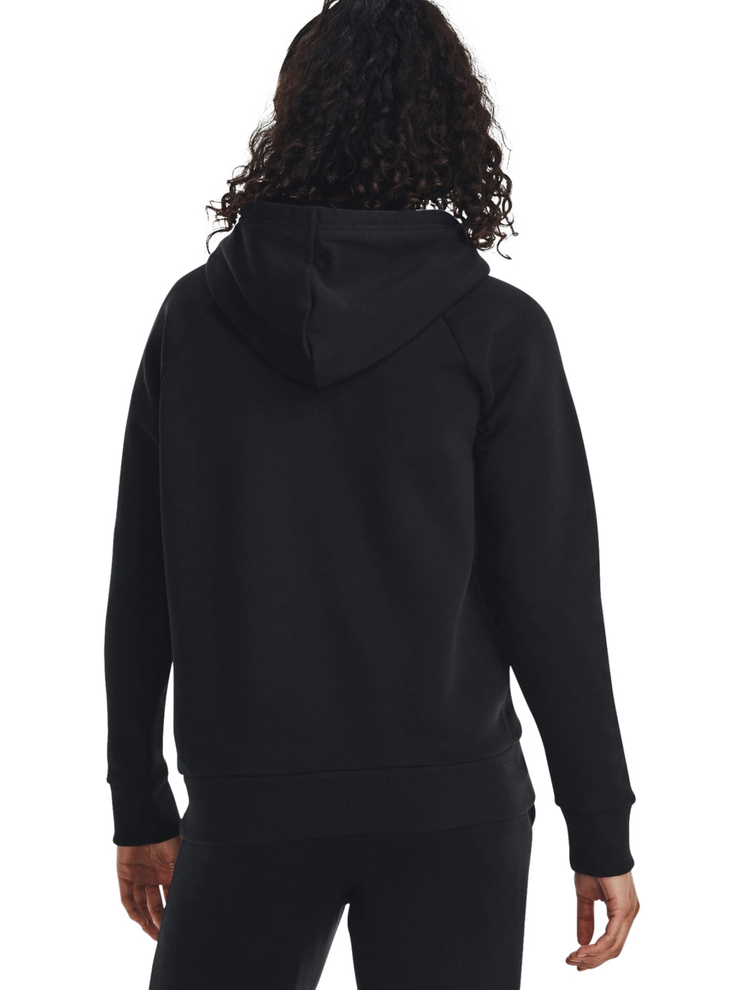 Sudadera con capucha color negro de Under Armour con logotipo blanco grande en el pecho.