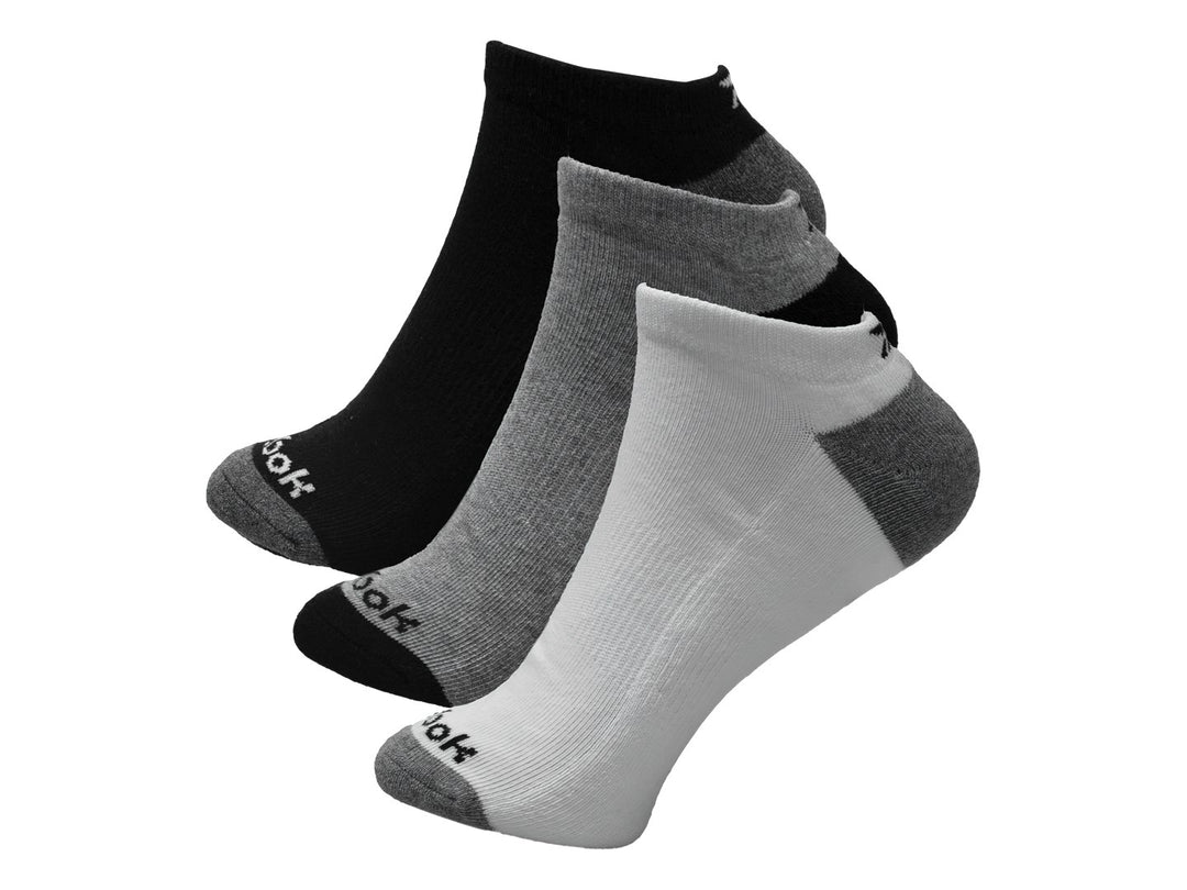 Pack 3 Pares de Calcetines Deportivos Reebok Gris, Negro y Blanco