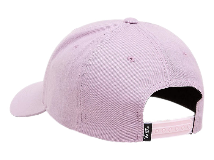 Gorra VANS estructurada en color lavanda con logotipo bordado en blanco al frente.