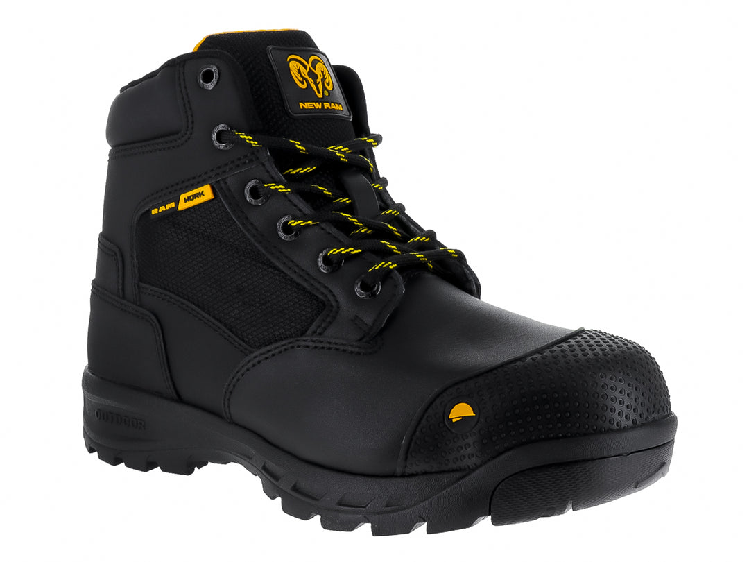 Botas de Trabajo RAM Negro-Amarillo para Hombre