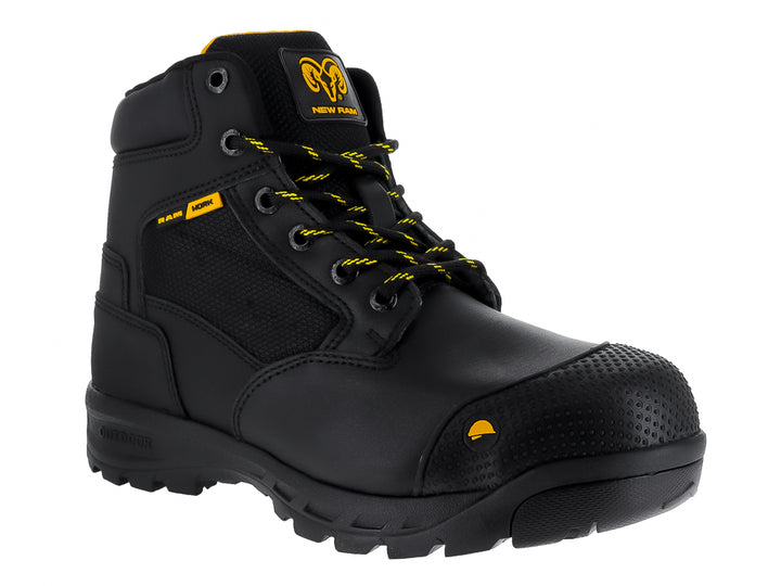 Botas de Trabajo RAM Negro-Amarillo para Hombre