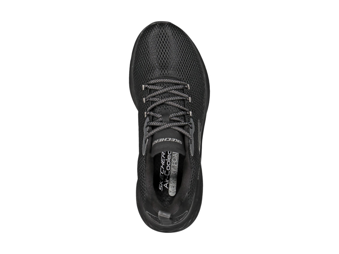 Tenis deportivos Skechers modelo Skech-Lite Pro en color negro total con tejido de malla y suela amortiguada.