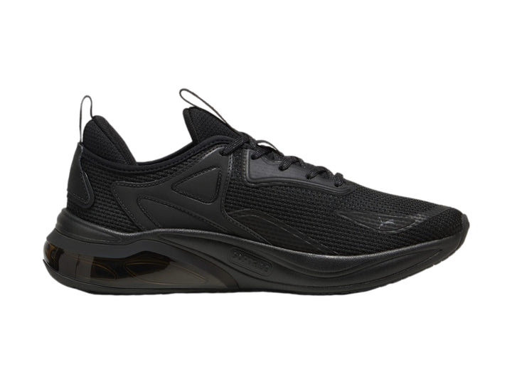 Tenis deportivos PUMA Cell Thrill color negro con suela amortiguada y malla transpirable.