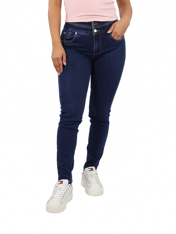 Jeans Tubo Dolce and Amaro Color Stone para Mujer