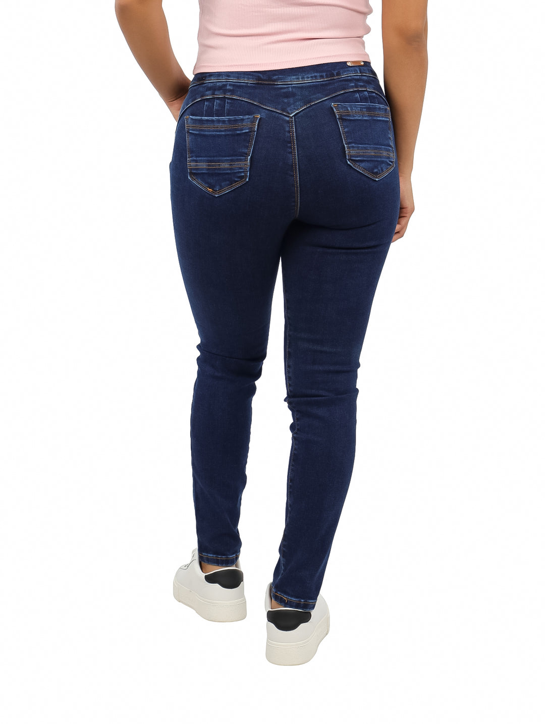 Jeans Tubo Dolce and Amaro Color Stone para Mujer