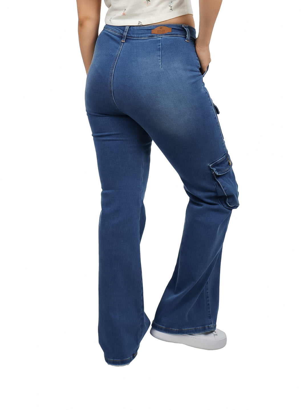 Jeans Cargo Campana Dolce and Amaro Doble Stone para Mujer