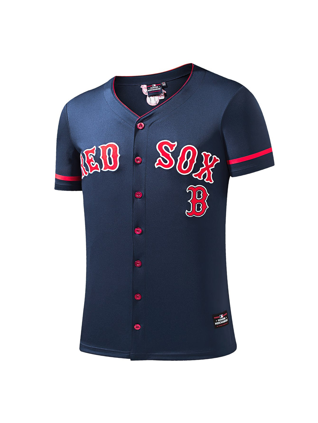 Jersey de béisbol azul marino con letras &