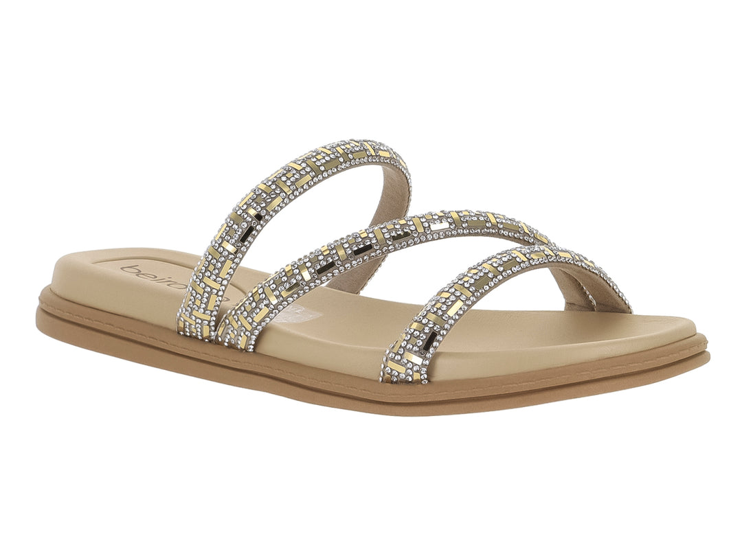 Sandalias Beira Rio Cristal Dorado para Mujer