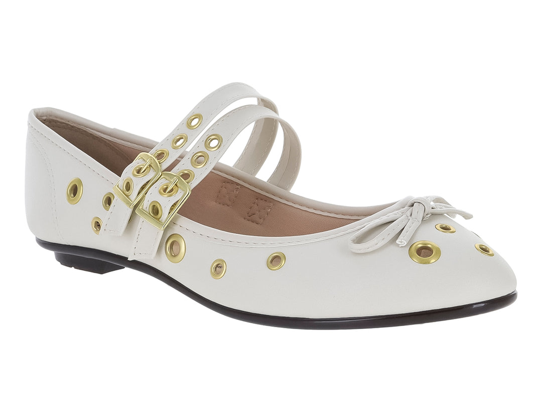 Zapatos Planos Moleca Blanco Off para Mujer