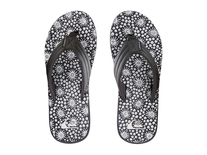 Sandalias Quiksilver Carver Print Negro, Blanco y Gris para Hombre