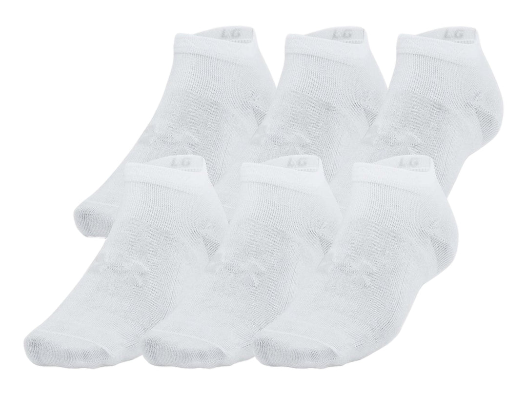 Set de 6 pares de calcetines cortos color blanco de la marca Under Armour.