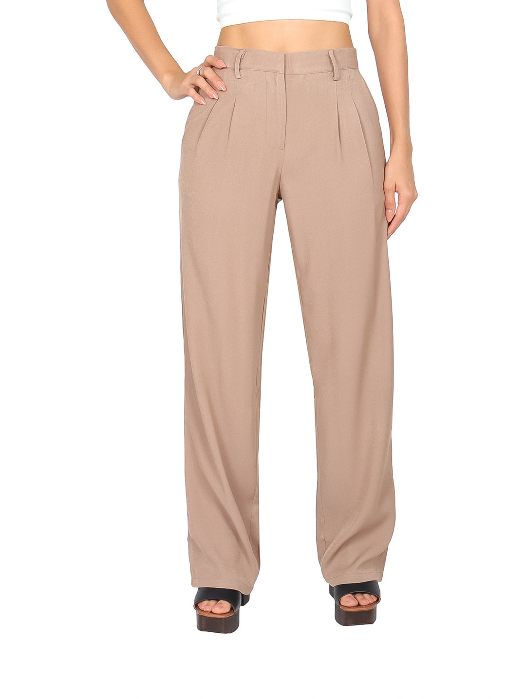 Pantalón de Vestir ATOK Color Kaki para Mujer