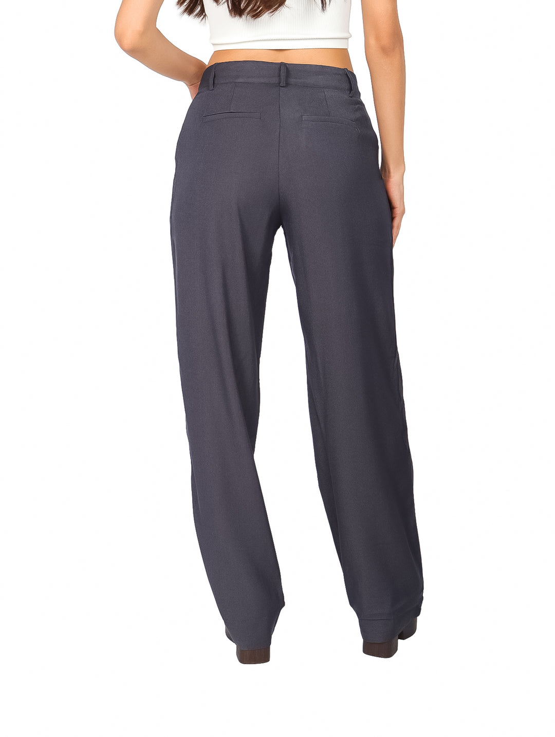 Pantalón de Vestir ATOK Gris con Pinzas para Mujer