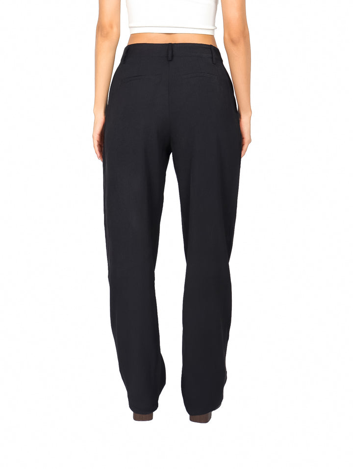 Pantalón de Vestir ATOK Negro con Pinzas para Mujer