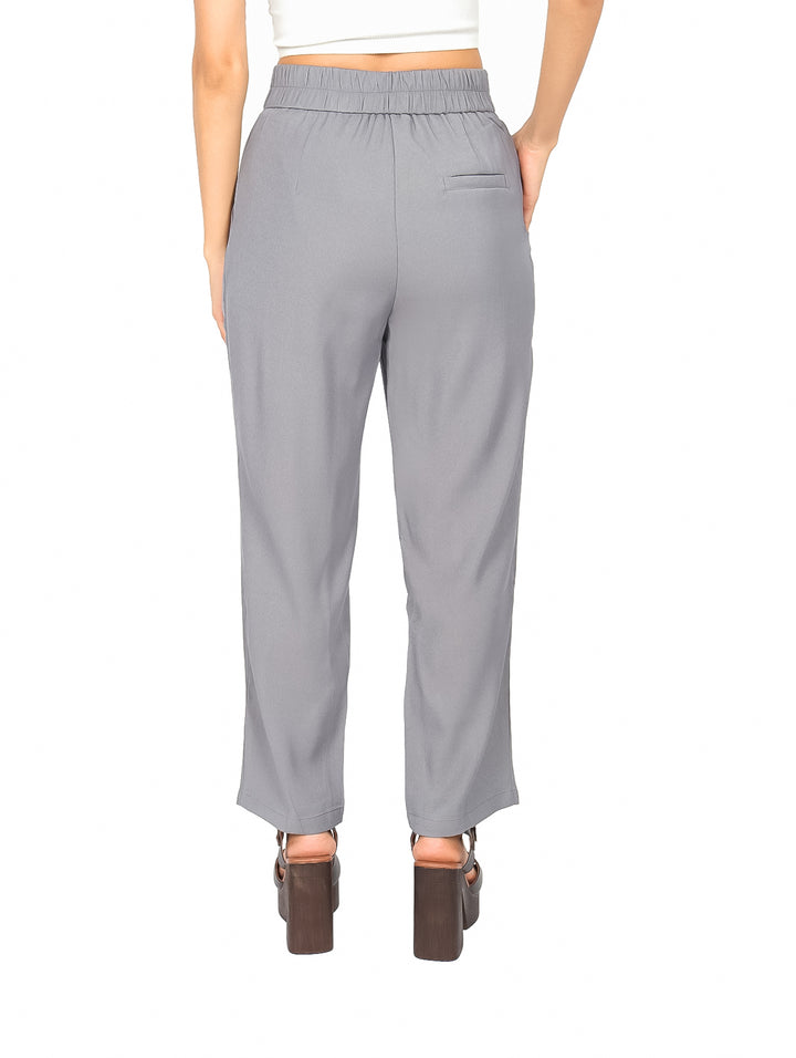 Pantalón ATOK Gris con Pinzas para Mujer