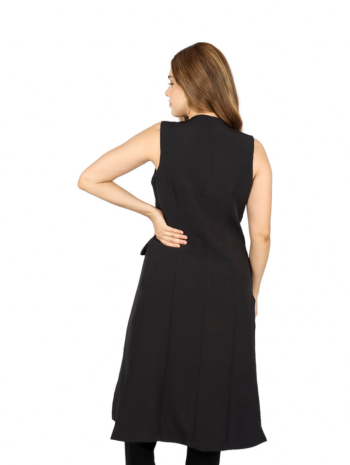 Chaleco Largo Exotica Negro para Mujer