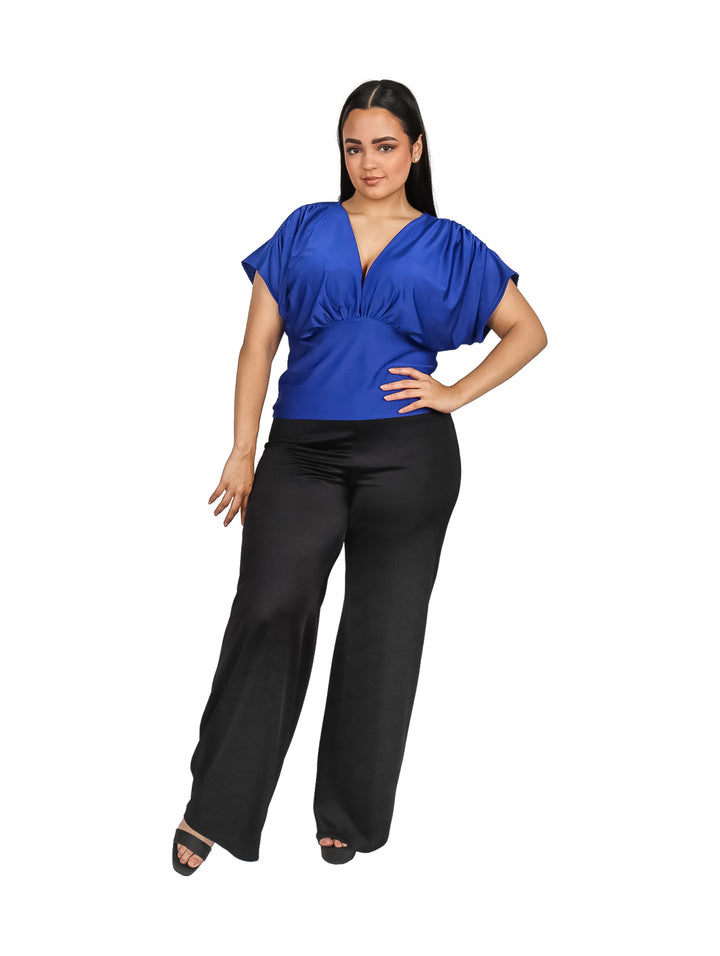 Pantalón Ancho Juliana Favela Negro para Mujer