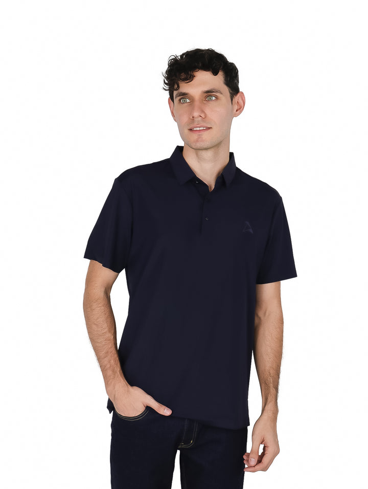 Playera Polo ATOK Navy DryFit para Hombre