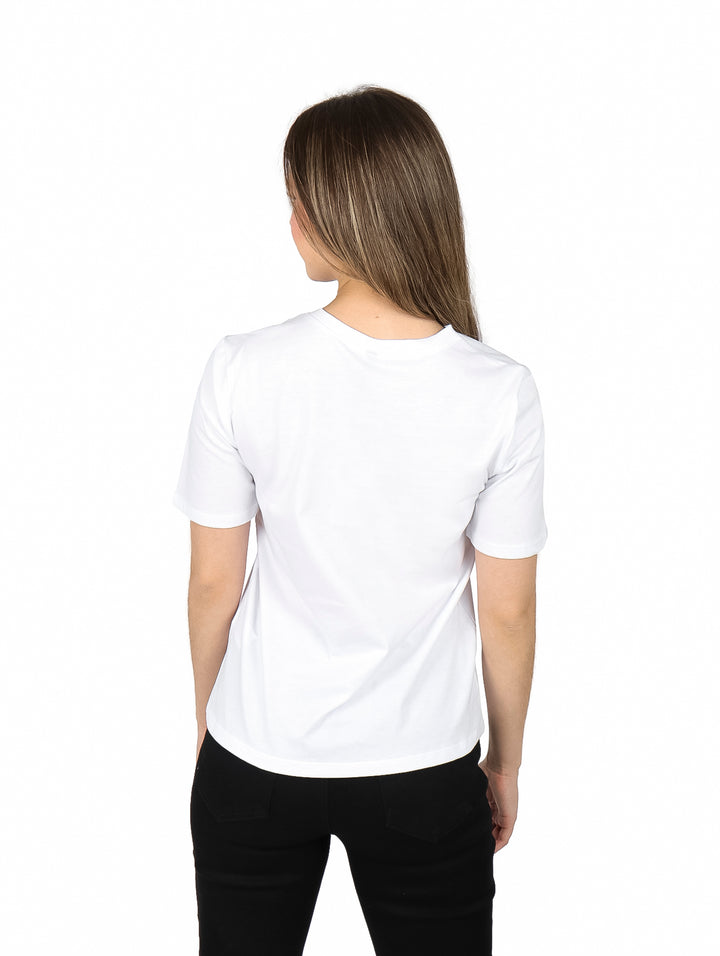 Blusa Frikha Blanca con Flecos Dorados para Mujer