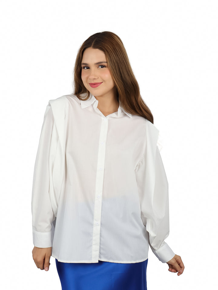 Camisa ATOK Popelina Rayas Blanco para Mujer