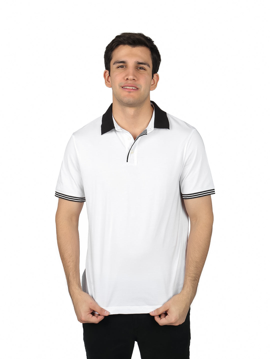 Playera Polo Perry Ellis Blanco para Hombre