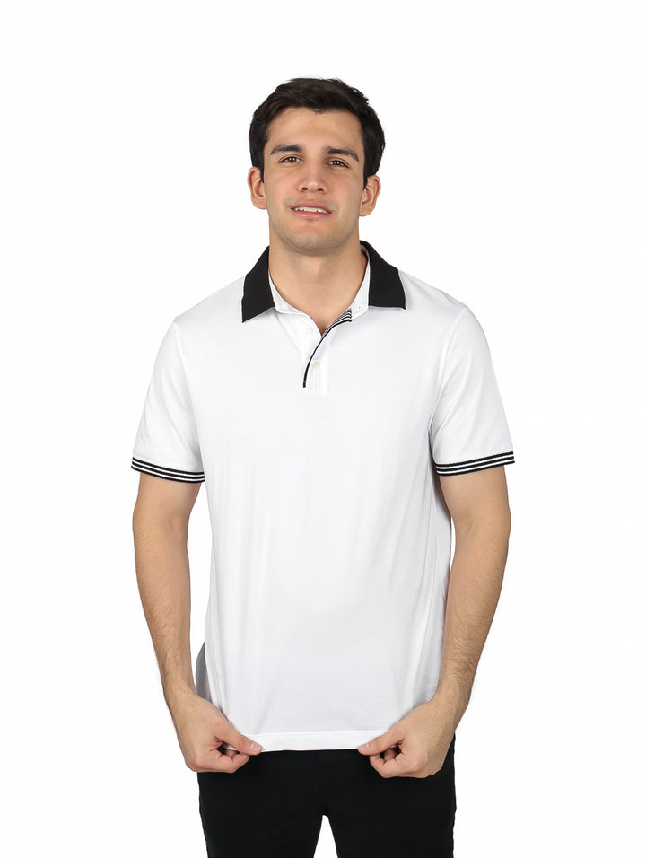 Playera Polo Perry Ellis Blanco para Hombre