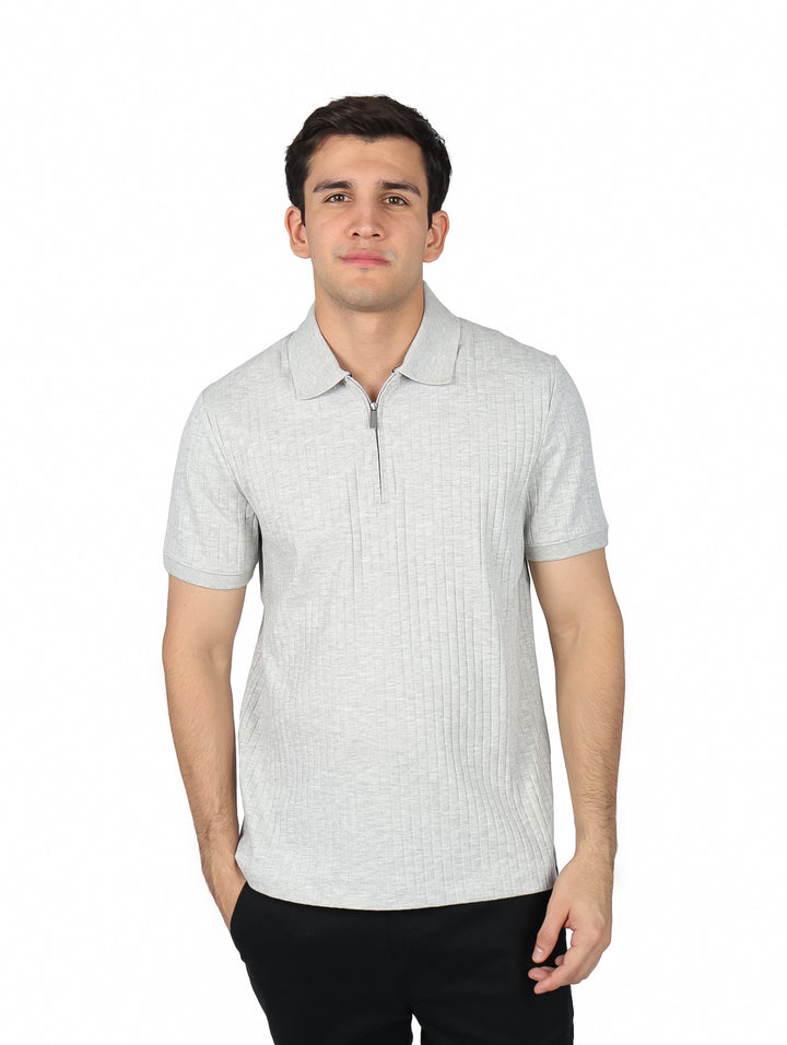 Playera Polo Perry Ellis Gris Claro para Hombre