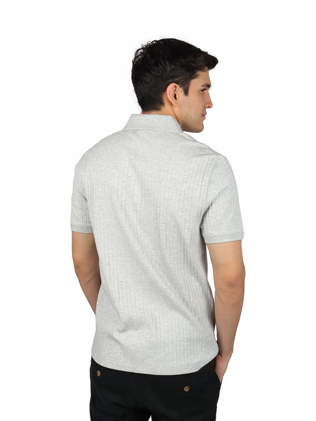 Playera Polo Perry Ellis Gris Claro para Hombre