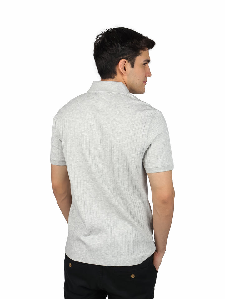 Playera Polo Perry Ellis Gris Claro para Hombre