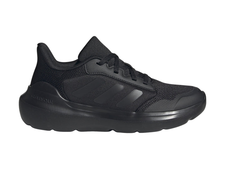 Tenis deportivos Adidas Tensaur Run 3.0 J en color negro total para niños.