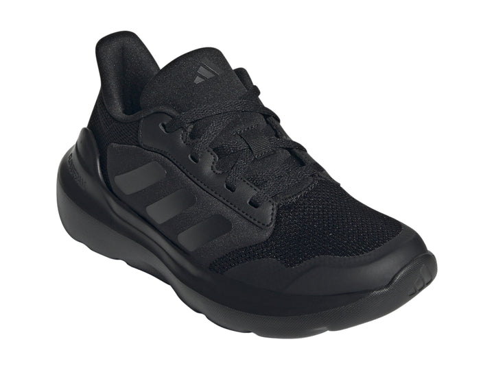 Tenis deportivos Adidas Tensaur Run 3.0 J en color negro total para niños.
