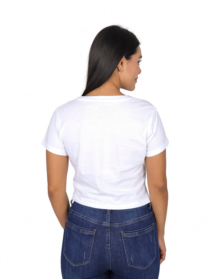 Playera K-SWISS Blanca Crop Top para Mujer