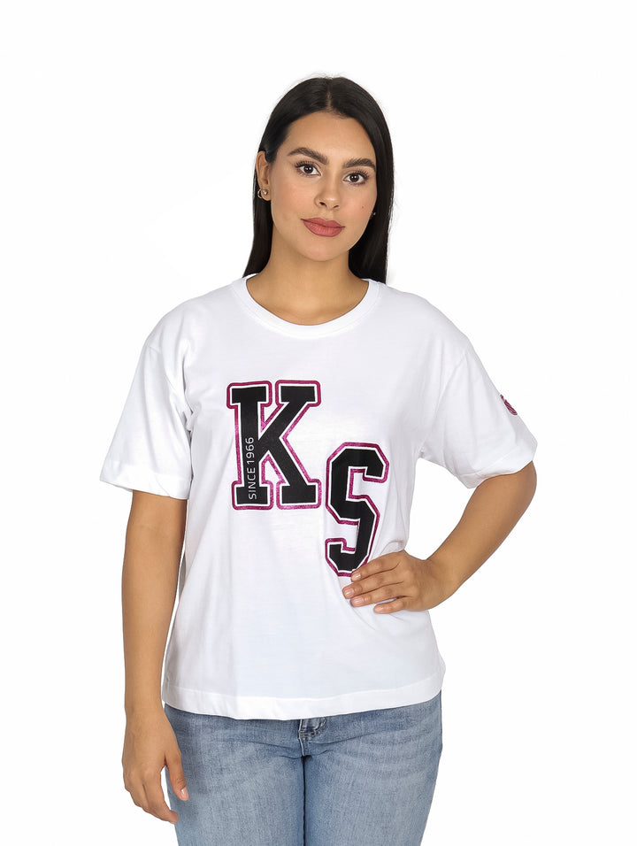 Playera K-SWISS Blanca para Mujer