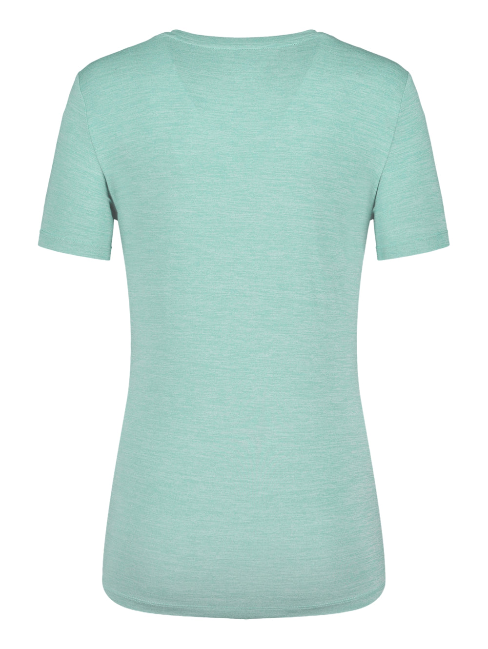 Playera deportiva de color celeste con manga corta y cuello redondo de la marca Charly.