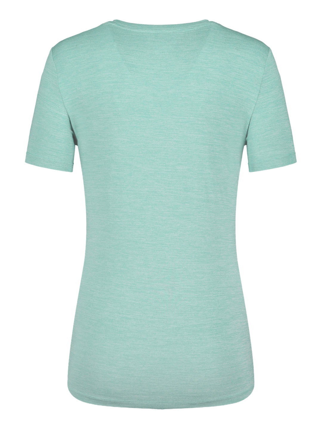 Playera deportiva de color celeste con manga corta y cuello redondo de la marca Charly.