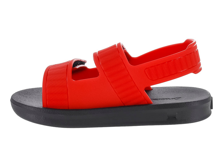 Sandalias Rider Street Papete Negro y Rojo para Niño