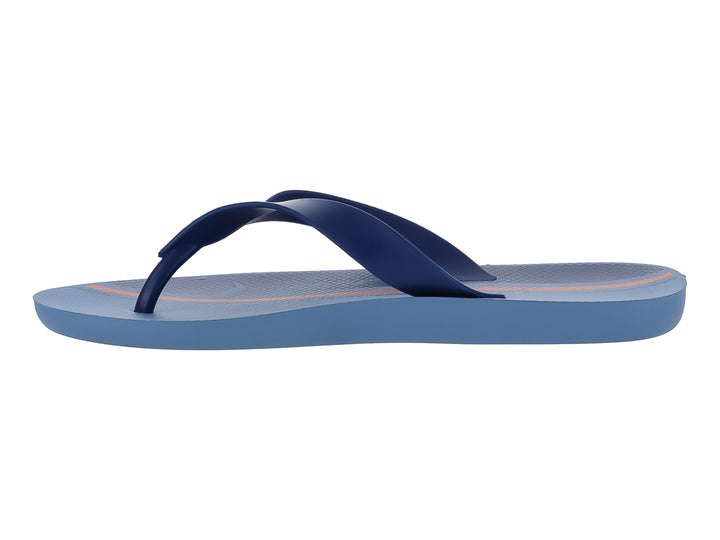 Sandalias Rider Feel Urban Thong en color azul con detalles en naranja y logo lateral.