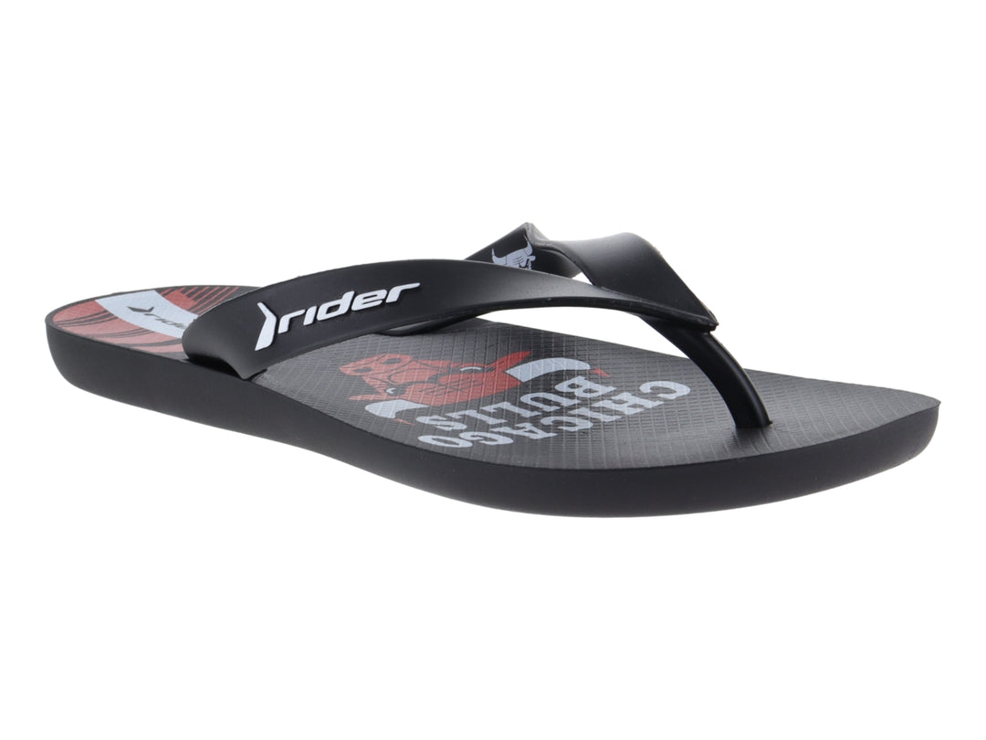 Sandalias Rider Chicago Bulls Negro y Rojo para Hombre