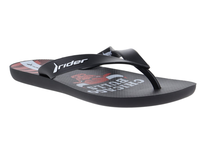 Sandalias Rider Chicago Bulls Negro y Rojo para Hombre