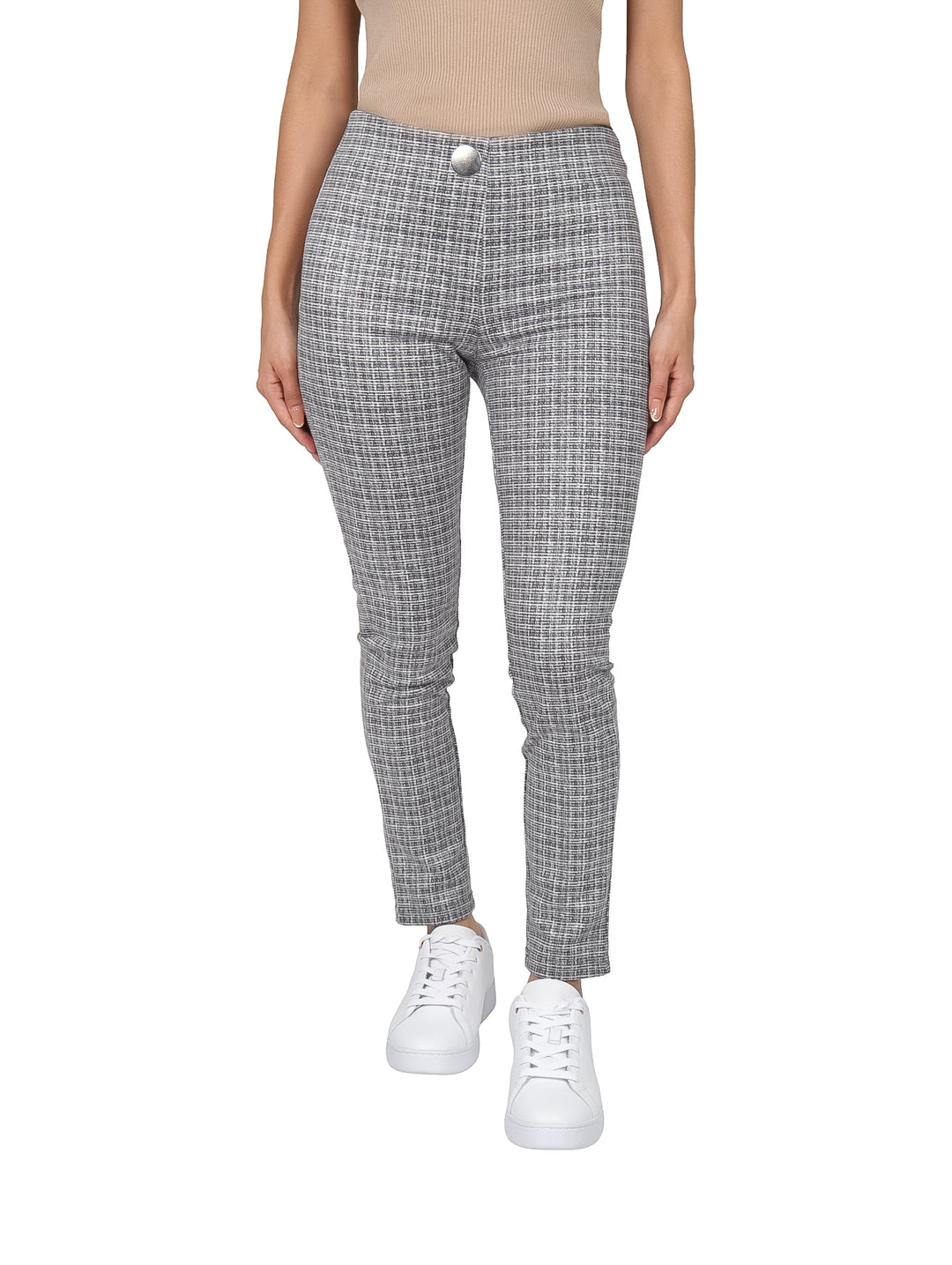 Pantalón ATOK a Cuadros Blanco y Negro para Mujer