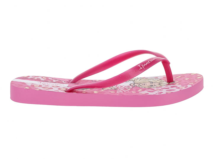 Sandalias Ipanema color rosa con estampado de Barbie para niña.